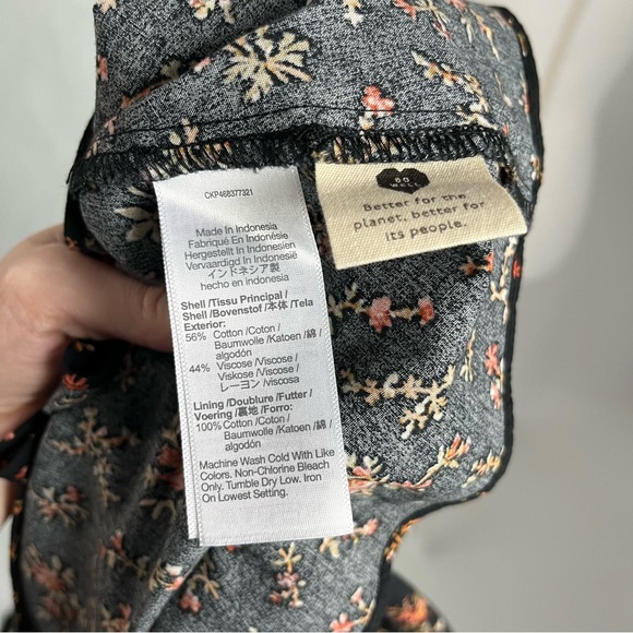 Madewell Poplin Cotton Bubble-Sleeve Mini Dress February Floral Women Size 4 - Picture 8 of 8